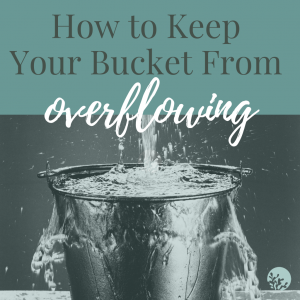 overflowing bucket